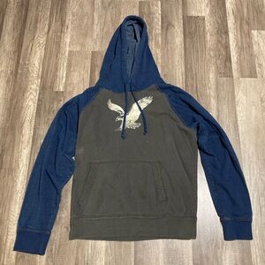 American Eagle Outfitters Blue and Gray Sweater
